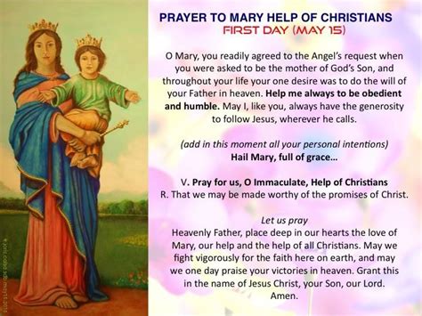 Free Board - Novena Mary Help of Christians