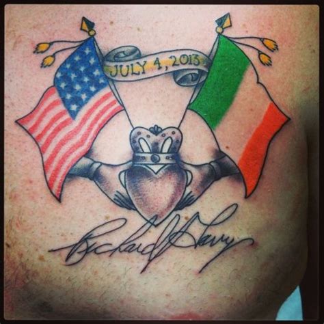 New Tattoos, Tattoos For Guys, Cool Tattoos, Flag Tattoos, Irish American, American Flag, Tattoo ...