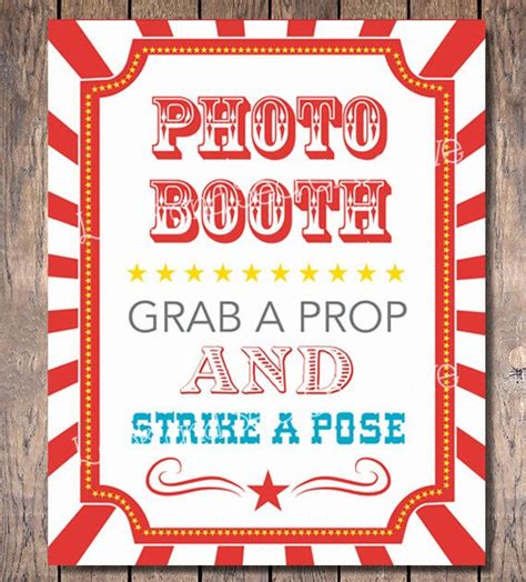 Carnival Party Photo Booth Sign (Instant Download)