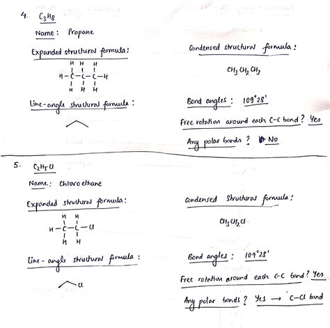 [Solved] 4 . C3 H8 Name: Propane Expanded structural formula: Condensed ...