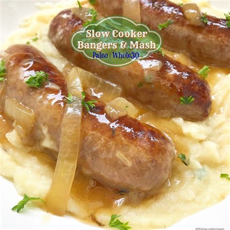 Slow Cooker Bangers and Mash + VIDEO | Recipe | Bangers and mash, Whole ...