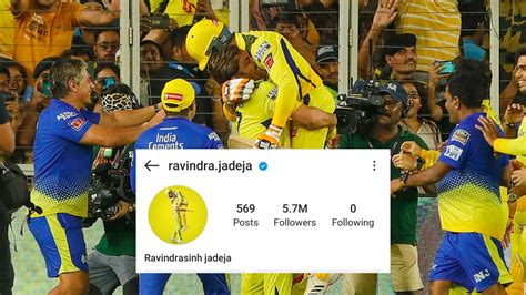 Ravindra Jadeja Changes Instagram Profile Picture With Epic 'MS Dhoni Moment' After CSK's IPL ...