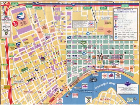 New Orleans Walking Map | Afputra pertaining to Printable French ...