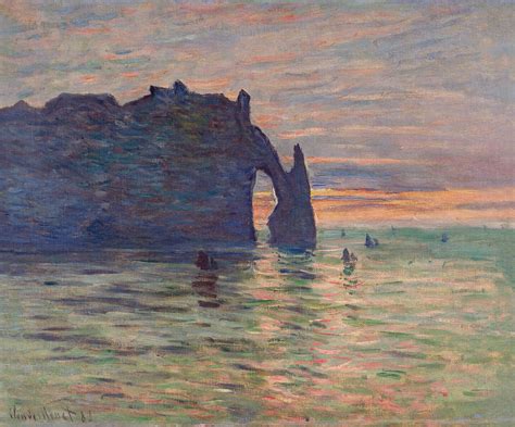 Etretat, Sunset - Claude Monet - WikiPaintings.org