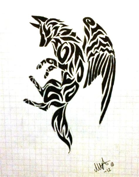 Angel Wolf Drawing at GetDrawings | Free download