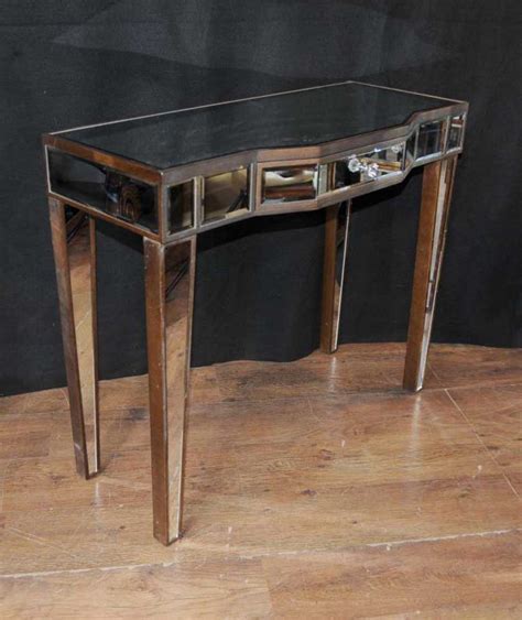 Art Deco Mirror Console Table Mirrored Hall Tables Furniture