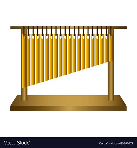 Isolated tubular bells musical instrument Vector Image