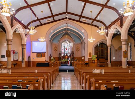 Kingston, OCT 4: Interior view of the St. James' Anglican Church on OCT ...