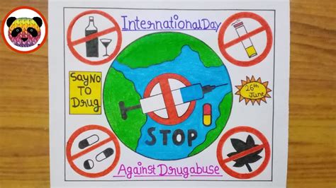 International Day Against Drug Abuse Drawing Drug Abuse Awearness Poster Drugs Poster Youtube ...