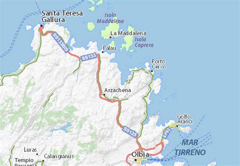 Mappa MICHELIN Cannigione - Pinatina di Cannigione ViaMichelin