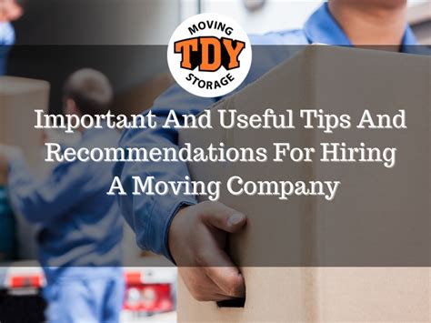 Important And Useful Tips And Recommendations For Hiring A Moving ...