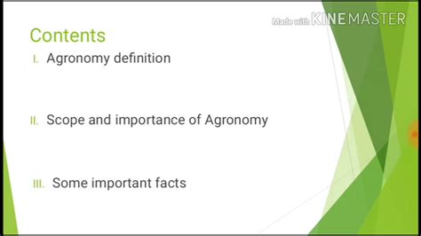 Agronomy Meaning