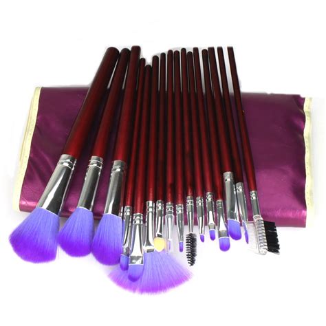 Professional 16Pcs Purple Makeup Brushes Cosmetic Brush Set with ...