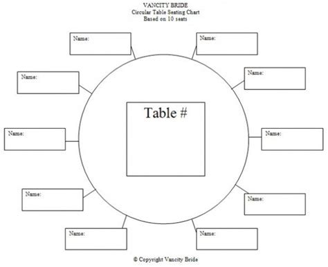 Table Seating Chart Template | Seating chart wedding template, Seating plan wedding, Wedding ...