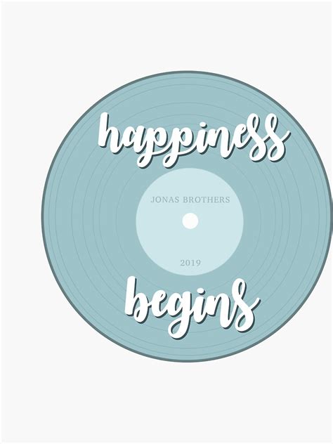 "Jonas Brothers Happiness Begins Album Vinyl" Sticker by createdbylyss | Redbubble