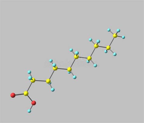 Decanoic (capric) Acid Molecule On Gray Stock Illustration - Image ...