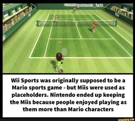 Wii Sports was originally supposed to be a Mario sports game - but Miis ...