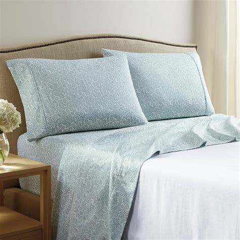 Martex 400 Thread Count Teal Floral Cotton Twin Sheet Set - Walmart.com - Walmart.com