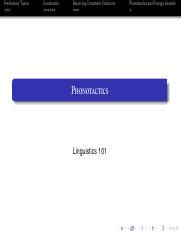 phonotactics.pdf - Preliminary Topics Constraints Resolving Constraint Violations Phonotactics ...