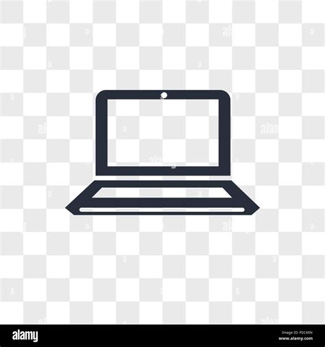 Laptop computer vector icon isolated on transparent background, Laptop computer logo concept ...