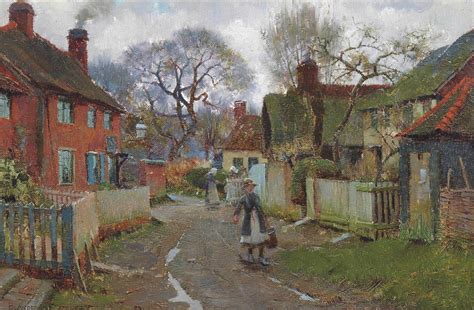 Blandford Fletcher (1858-1936) | Village scene | Victorian, Pre-Raphaelite & British ...
