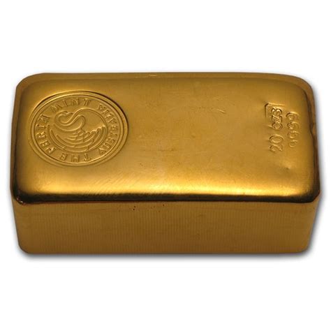 Buy 20 oz Gold Bar - Perth Mint (Poured, Loaf-Style) | APMEX