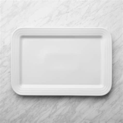 Roulette White Rectangular Serving Platter | Crate and Barrel