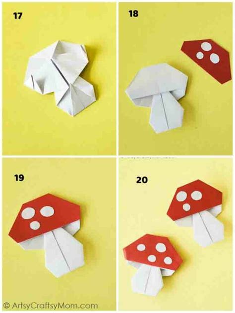 Easy Origami Mushroom Craft for Kids