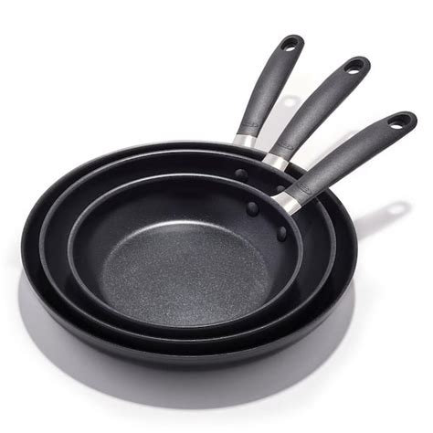 OXO Good Grips Nonstick 3-Piece Hard-Anodized Aluminum Frying Pan Set ...