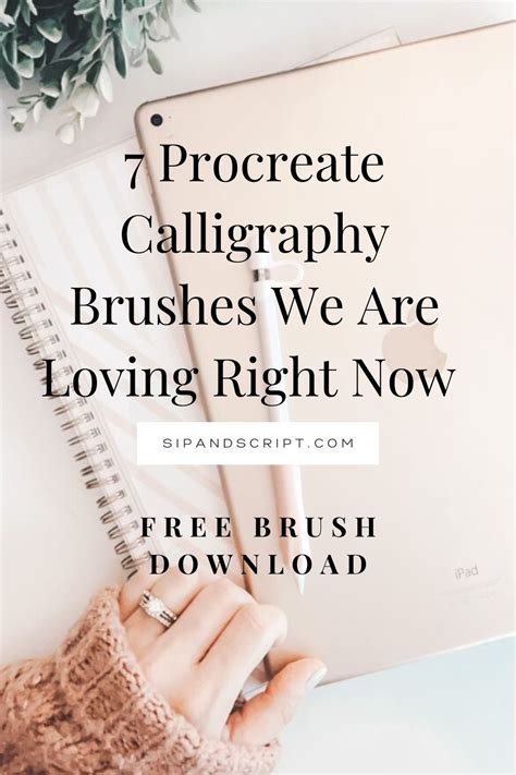 7 Procreate Calligraphy Brushes We Are Loving Right Now - FREE S&S Brush Download! - Sip & Script