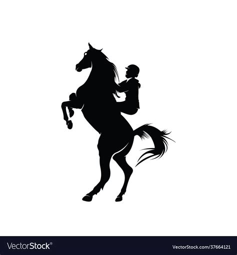 Black horse logo horse design silhouette Vector Image