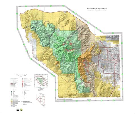 Humboldt-Toiyabe National Forest Spring Mountain National Recreation Area 1997 Map by US Forest ...