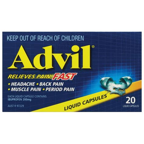 Advil Liquid Cap 20 – ibuprofen | Sanax Medical