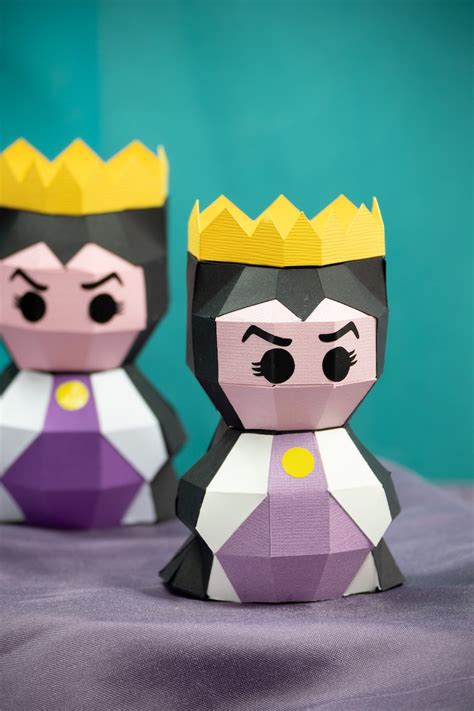 Papercraft Evil Queen Lowpoly Evil Queen Princess Svg - Etsy