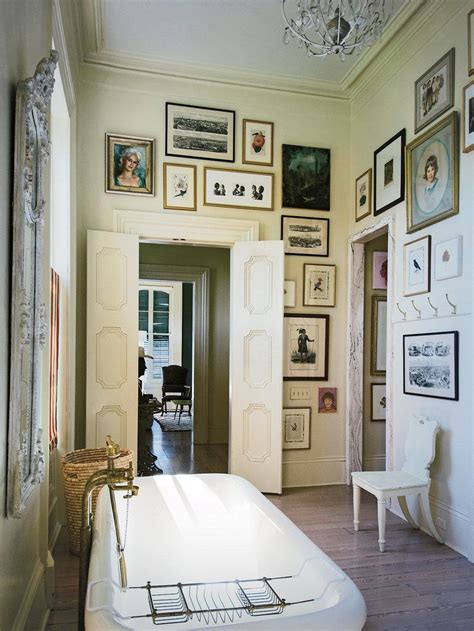 The master bath and closet decorated with a repository of old photos ...