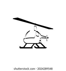 Helicopter Icon Logo Illustration Symbol Black Stock Illustration ...