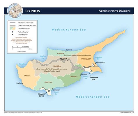 Large detailed administrative divisions map of Cyprus - 2010 | Cyprus ...