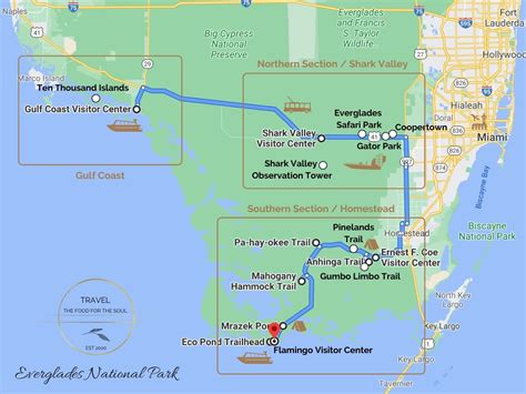 Everglades National Park Attractions Map | Travel The Food For The Soul