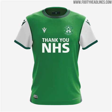 Hibernian FC 20-21 Home & Away Kits Revealed - Feature 'Thank You NHS' Instead of Sponsor ...