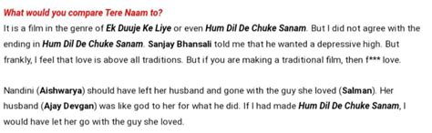 Salman Khan dislikes ending of Hum Dil De Chuke Sanam. | Bollywood