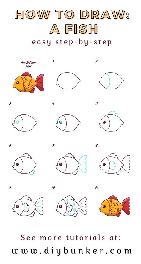 How To Draw A Cute Fish Step By Step