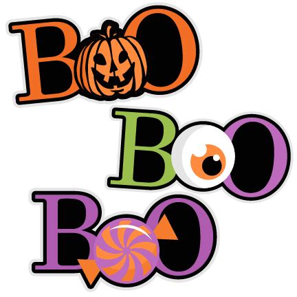 Boo Title Set SVG scrapbook cut file cute clipart files for silhouette ...