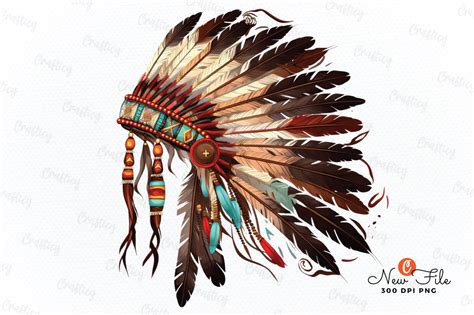 Native American Feather Headdress Graphic by Graftify · Creative Fabrica