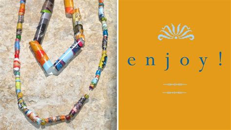Recycling Crafts: Rolled Paper Beads and Necklaces! - creative jewish mom