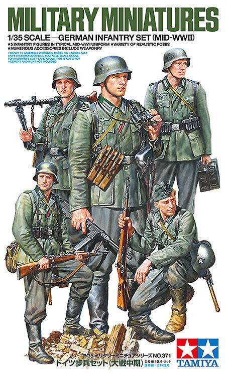 Tamiya German Infantry Set Mid-WWII scale 1/35 | at Mighty Ape NZ