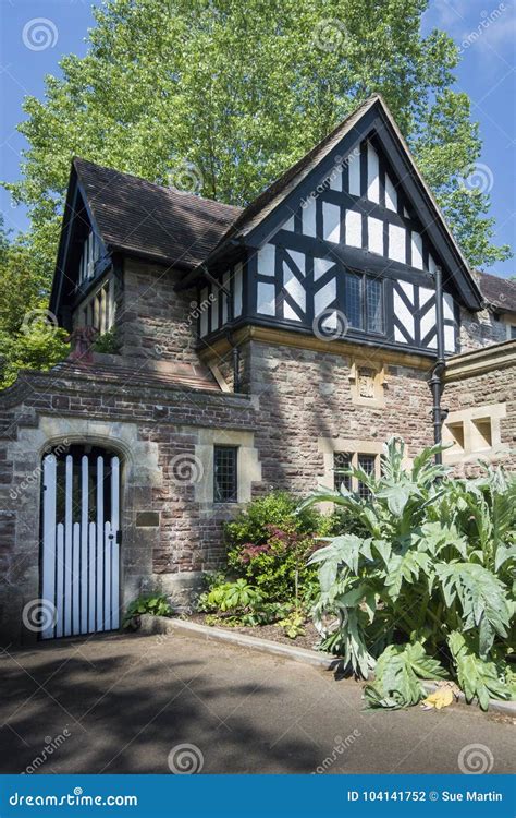 English Tudor Cottage stock photo. Image of wottonunderedge - 104141752