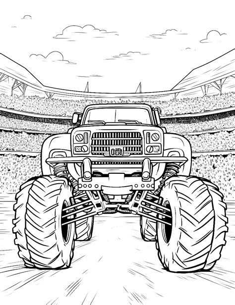 50 Monster Truck Coloring Pages: Fun Printable Sheets