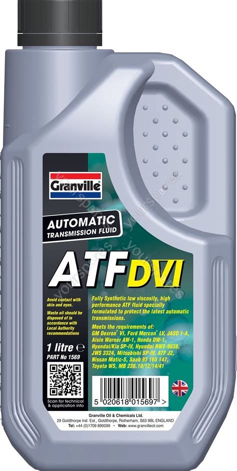 ATF Dexron VI Transmission Fluid - 1 Litre 1569B by Granville