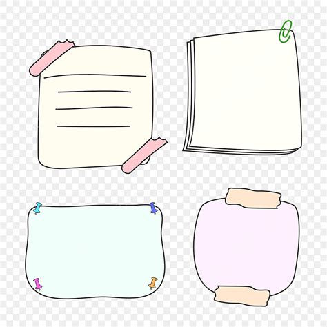 Memo Sticky Notes Vector Hd PNG Images, Cartoon Colorful Memo Sticky ...