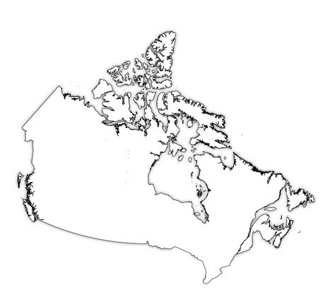 Canada Outline Map, Canada Blank Map